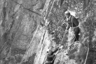 1938, 7 sierpnia, pierwsze wejście południową ścianą na Mały Kołowy Szczyt z udziałem Rudolfa Damec, mojego Dziadka
